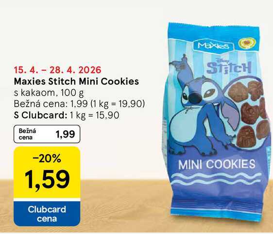 Maxies Stitch Mini Cookies s kakaom, 100 g