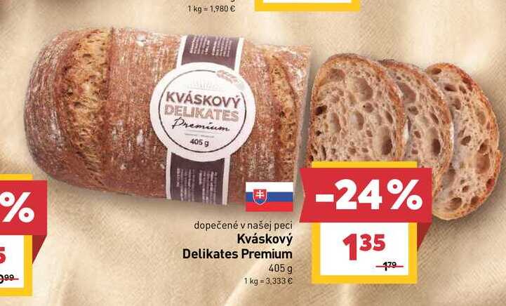 Kváskový Delikates Premium 405 g 