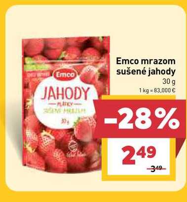 Emco mrazom sušené jahody 30 g