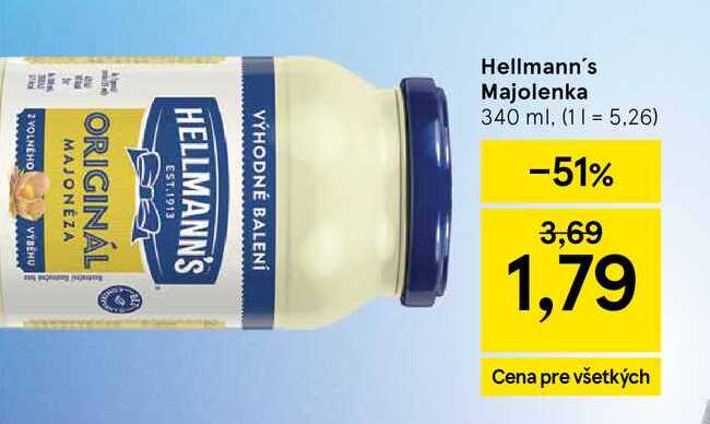 Hellmann's Majolenka 340 ml