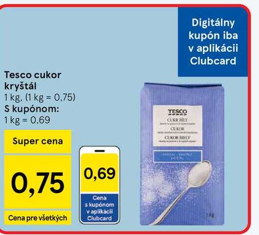 Tesco cukor kryštál 1 kg