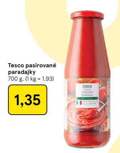 Tesco pasírované paradajky 700 g