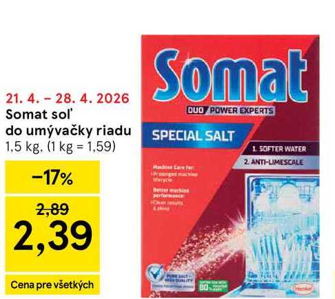 Somat sol' do umývačky riadu 1,5 kg