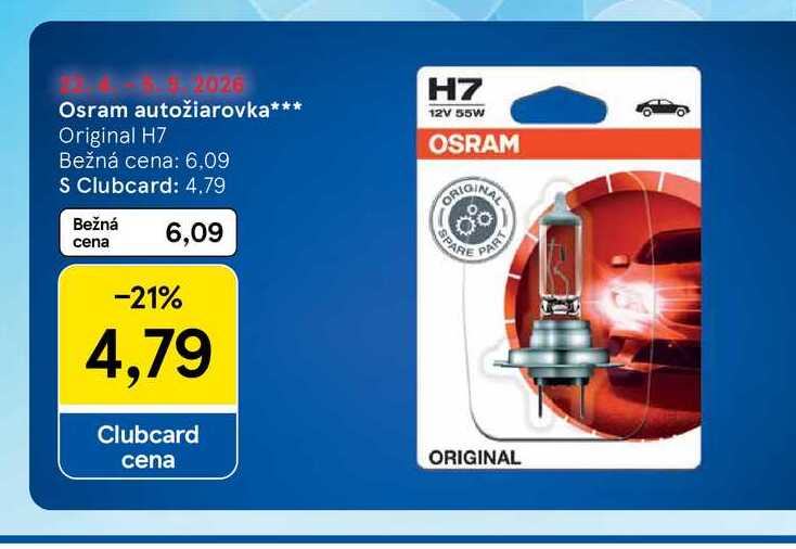 Osram autožiarovka Original H7 