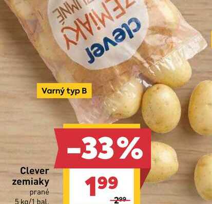 Clever zemiaky prané 5 kg/1 bal.