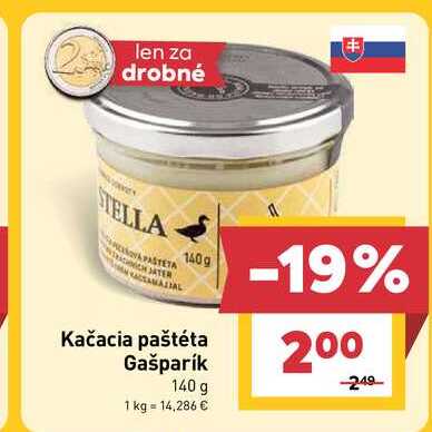 Kačacia paštéta Gašparík 140 g 