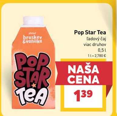 Pop Star Tea Ľadový čaj viac druhov 0,5l