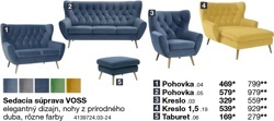 Sedacia súprava VOSS - 1 Pohovka