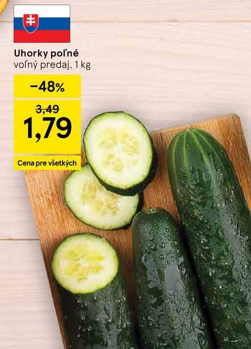 Uhorky poľné voľný predaj, 1 kg 