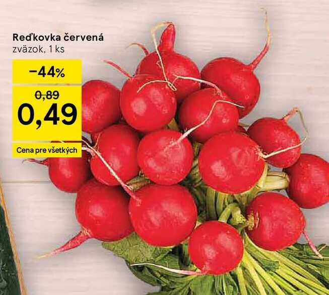 Reďkovka červená zväzok, 1 ks 