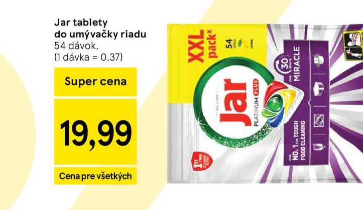 Jar tablety do umývačky riadu 54 dávok