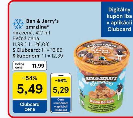 Ben & Jerry's zmrzlina mrazená, 427 ml 