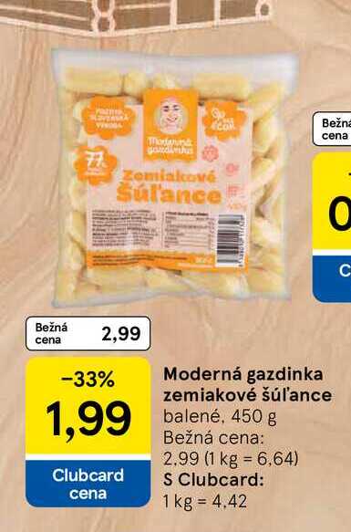 Moderná gazdinka zemiakové šúľance balené, 450 g 