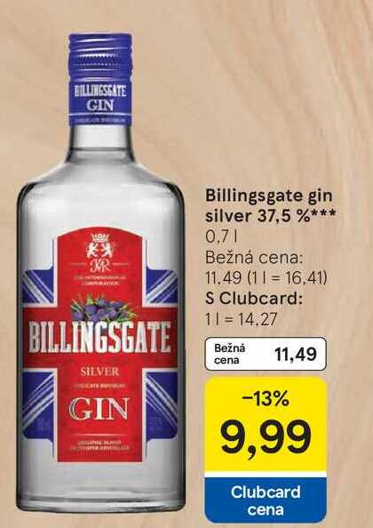 Billingsgate gin silver 37,5 % 0,7l v akcii