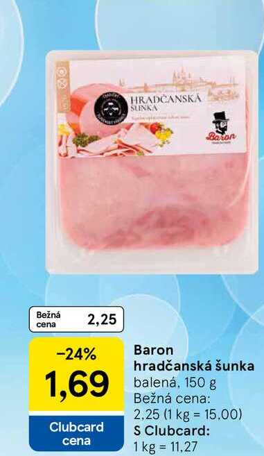 Baron hradčanská šunka balená, 150 g
