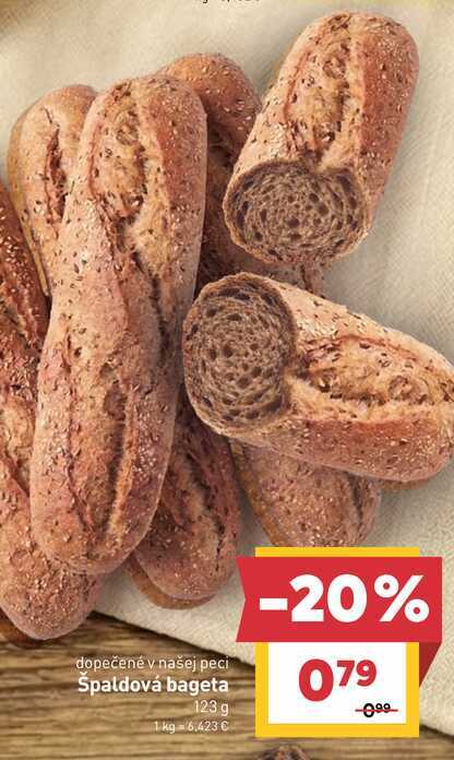 Špaldová bageta 123 g