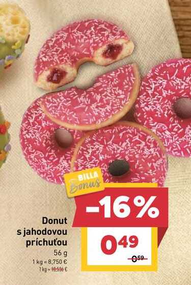 Donut s jahodovou príchuťou 56 g