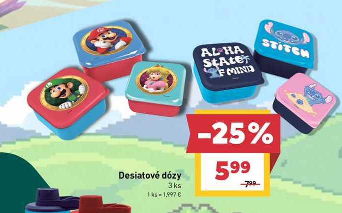 Desiatové dózy 3 ks