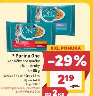Purina One kapsičky pre mačky rôzne druhy 4 x 85 g