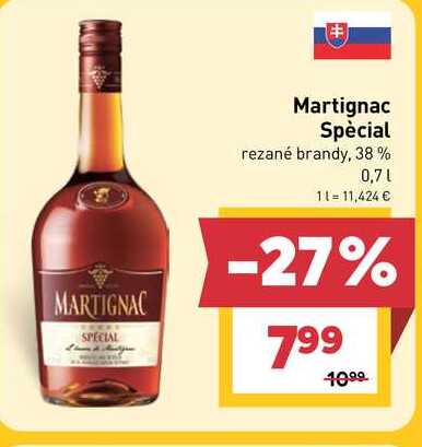 Martignac Spécial rezané brandy, 38% 0,7l