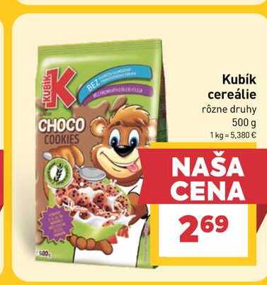 Kubík cereálie rôzne druhy 500 g 