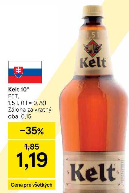 Kelt 10° PET, 1,5 l v akcii