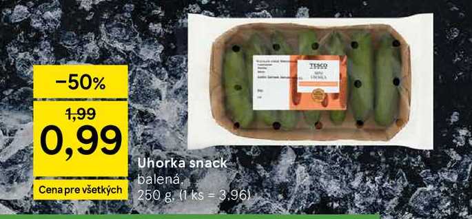 Uhorka snack balená, 250 g
