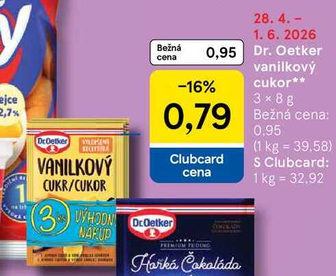 Dr. Oetker vanilkový cukor 3×8 g