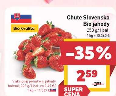 Chute Slovenska Bio jahody 250 g