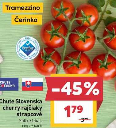 Chute Slovenska cherry rajčiaky strapcové 250 g/1 bal. 