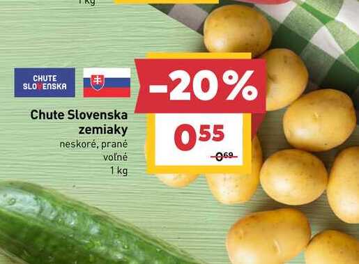 Chute Slovenska zemiaky neskoré, prané voľné 1 kg
