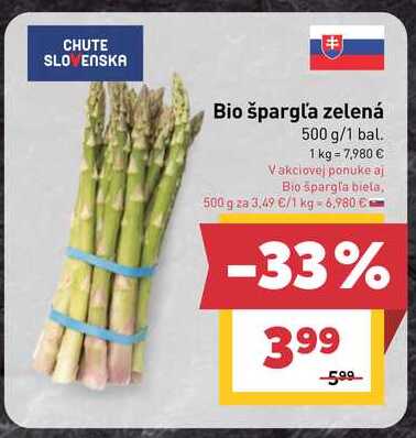 Bio špargľa biela, 500 g 