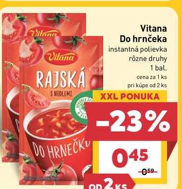 Vitana Do hrnčeka instantná polievka rôzne druhy 1 bal. 