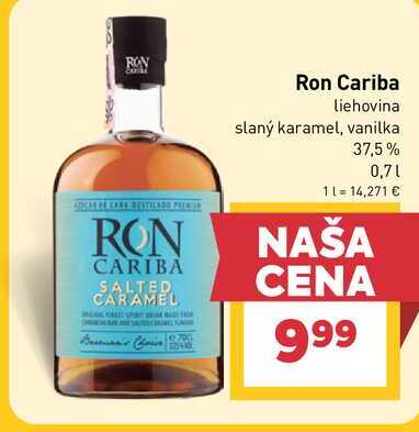 Ron Cariba liehovina slaný karamel, vanilka 37,5% 0,7l