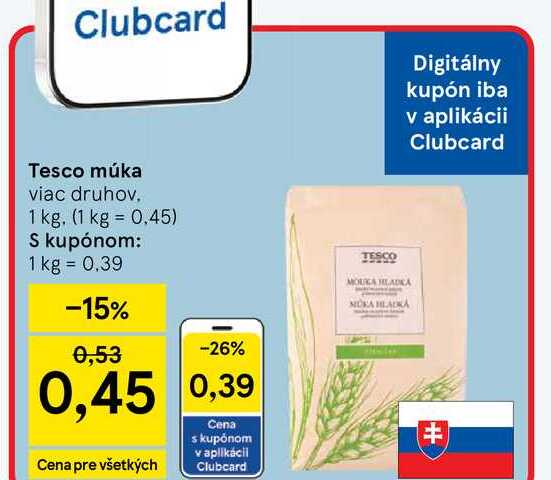 Tesco múka viac druhov 1 kg