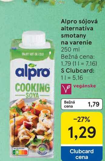 Alpro sójová alternatíva smotany na varenie 250 ml 