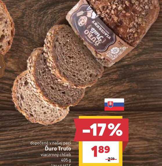 Duro Trulo viaczrnný chlieb 405 g