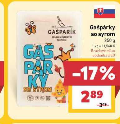 Gašpárky so syrom 250 g
