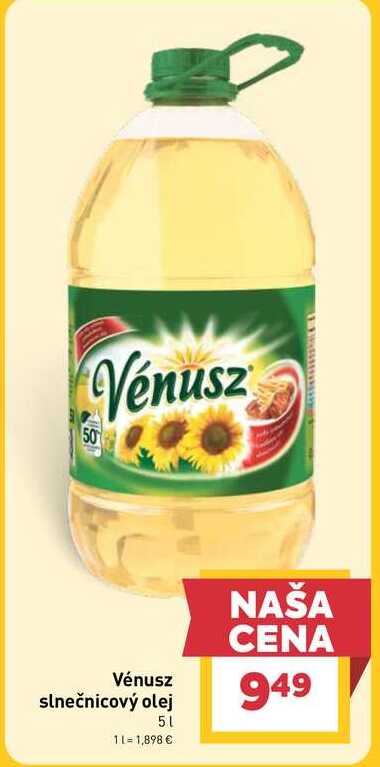 Vénusz slnečnicový olej 5l