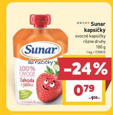 Sunar kapsičky ovocné kapsičky rôzne druhy 100 g 