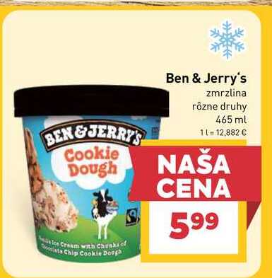 Ben & Jerry's zmrzlina rôzne druhy 465 ml