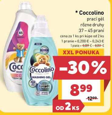 Coccolino prací gél rôzne druhy 37-45 praní