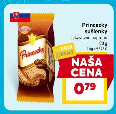 Princezky sušienky s kávovou náplňou 80 g