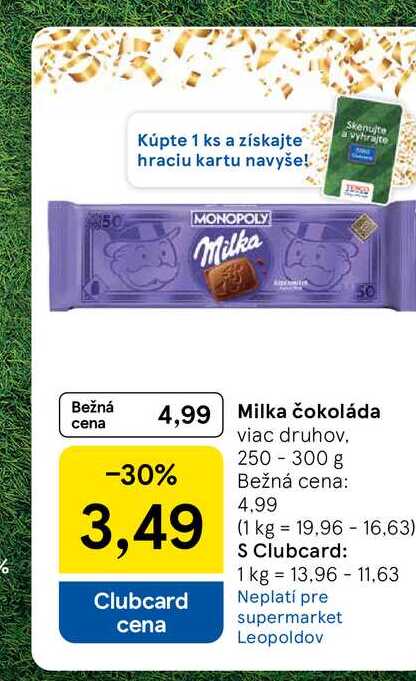 Milka čokoláda 250-300 g