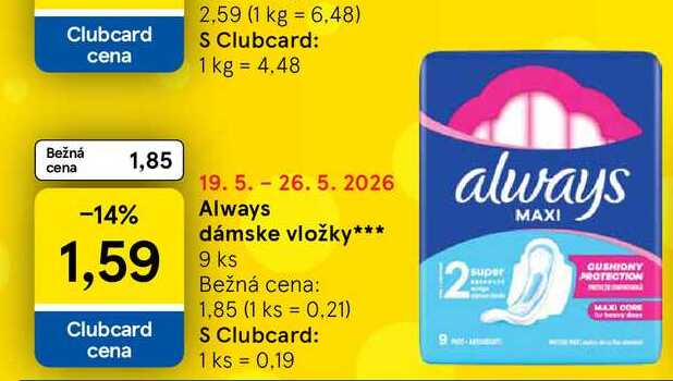 Always dámske vložky 9ks