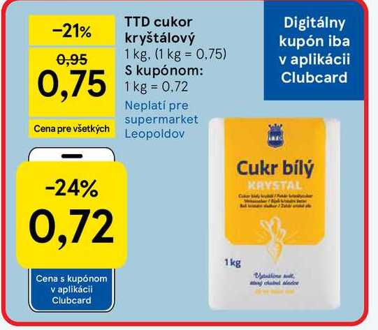 TTD cukor kryštálový 1 kg