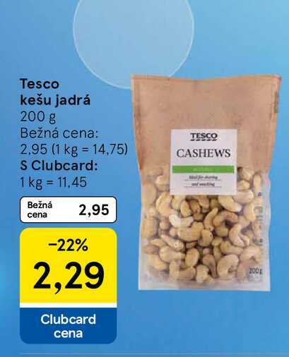 Tesco kešu jadrá 200 g