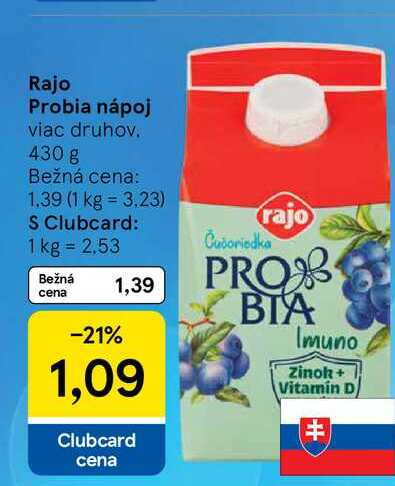 Rajo Probia nápoj viac druhov 430 g