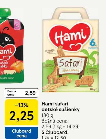 Hami Safari sušenky 180g