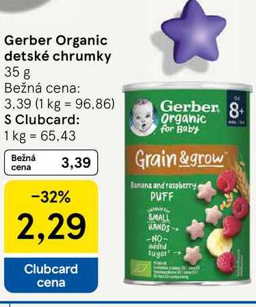 Gerber Organic detské chrumky 35 g